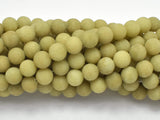 Matte Jade Beads, Olive Green, 8mm (8.4mm)-Gems: Round & Faceted-BeadDirect