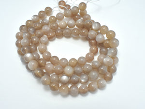 Gray Moonstone, 8mm Round Beads-Gems: Round & Faceted-BeadDirect
