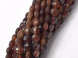 Hessonite, Orange Garnet Beads, 4mm Faceted Coin-Gems:Oval,Rectangle,Coin-BeadDirect