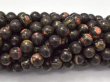 Plum Blossom Jade Beads, 8mm (8.7mm) Round-Gems: Round & Faceted-BeadDirect