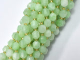 Green Quartz Beads, 8mm Faceted Prism Double Point Cut-Gems: Round & Faceted-BeadDirect