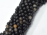 Black Tourmaline Beads, 6mm, Round-BeadDirect