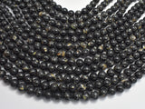 Shell Howlite-Black, 8mm (8.5mm)-Gems: Round & Faceted-BeadDirect