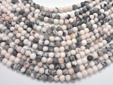 Matte Pink Zebra Jasper, 6mm, Round Beads-Gems: Round & Faceted-BeadDirect