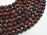 Red Tiger Eye, Faceted Round, 8mm Beads-BeadDirect