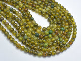 Dragon Vein Agate Beads-Green, 6mm (6.5mm) Round-Gems: Round & Faceted-BeadDirect