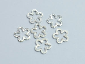 8pcs 925 Sterling Silver Flower Link Connector 8x8mm-BeadDirect