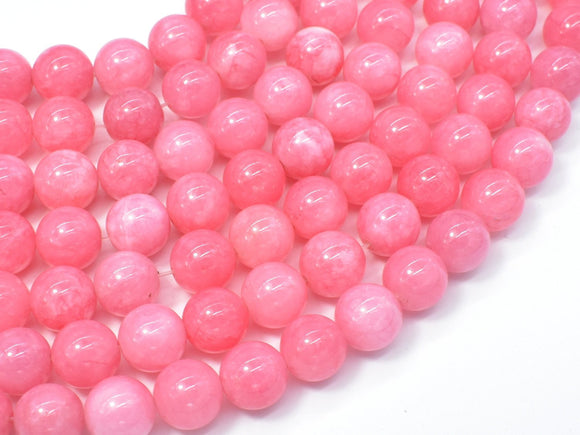 Jade Beads-Pink, 10mm Round Beads-Gems: Round & Faceted-BeadDirect