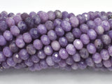 Lepidolite Beads, 4x6mm Faceted Rondelle-Gems:Assorted Shape-BeadDirect