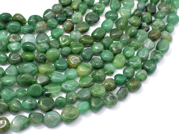 Verdite, African Jade, 6x8mm Nugget Beads, 15.5 Inch-Gems: Nugget,Chips,Drop-BeadDirect