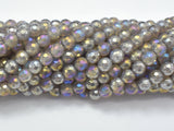 Mystic Coated Gray Agate, 6mm Faceted Round-Gems: Round & Faceted-BeadDirect
