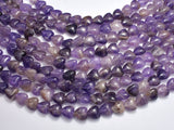 Amethyst 10mm Heart Beads, 15 Inch-BeadDirect