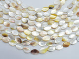 Mother of Pearl, MOP, White & Brown, 8x12mm Marquise-BeadDirect