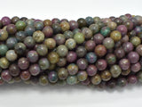 Ruby Apatite, Ruby in Kyanite, 6mm Round Beads-BeadDirect