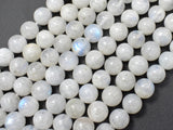 White Rainbow Moonstone Beads, 8mm (8.5mm) Round Beads-BeadDirect