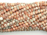 Matte Red Line Jasper, 4mm, Round Beads-BeadDirect