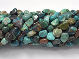 Chrysocolla-Natural , Approx 6x8mm Nugget Beads-Gems: Nugget,Chips,Drop-BeadDirect