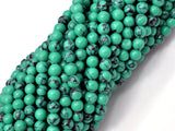 Howlite Turquoise Beads-Green, 4.5mm (5mm) Round Beads-Gems: Round & Faceted-BeadDirect
