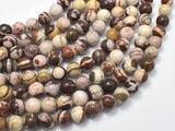 Brown Zebra Jasper Beads, 8mm Round Beads-Gems: Round & Faceted-BeadDirect