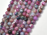 Agate Beads, Multi Color, 8mm Faceted Round-Gems: Round & Faceted-BeadDirect