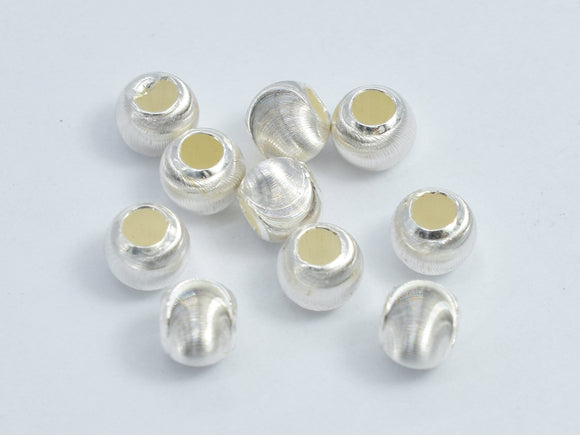 10pcs Cat's Eye 925 Sterling Silver Beads, 4mm Round Beads-BeadDirect