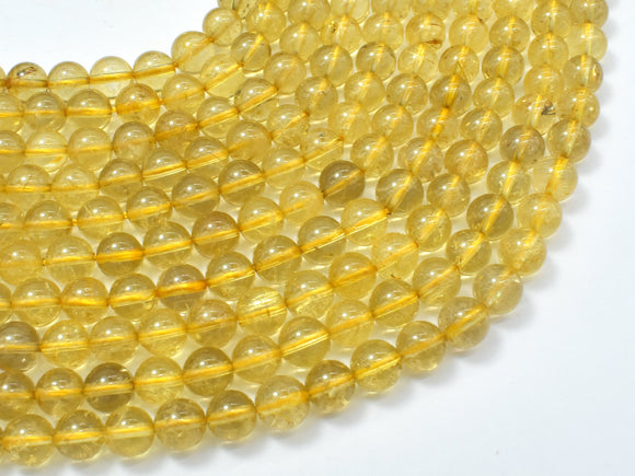 Gold Rutilated Quartz, 6mm (6.5mm) Round Beads-Gems: Round & Faceted-BeadDirect