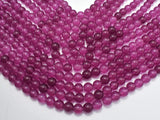 Jade Beads-Purple Red, 8mm Round Beads-Gems: Round & Faceted-BeadDirect