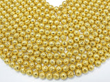 Lava-Gold Plated, 8mm (8.7mm) Round-Gems: Round & Faceted-BeadDirect