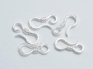 8pcs 925 Sterling Silver Clasp-S Hook, S Hook Clasp-Metal Findings & Charms-BeadDirect