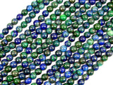 Azurite Malachite Beads, 4mm (4.3mm) Round-BeadDirect