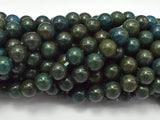 Green Wood Jasper Beads, 8mm (8.3mm)-Gems: Round & Faceted-BeadDirect