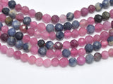 Ruby and Blue Sapphire Beads, 3mm-3.5mm Micro Faceted-Gems: Round & Faceted-BeadDirect