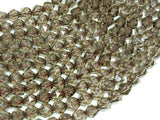 Smoky Quartz Beads, 8mm Star Cut Faceted Round Beads-Gems: Round & Faceted-BeadDirect