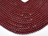 Jade Beads-Red, 6mm (6.4mm) Round Beads-Gems: Round & Faceted-BeadDirect
