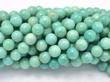 African Amazonite Beads, 9mm (9.5mm) Round-Gems: Round & Faceted-BeadDirect