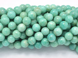 African Amazonite Beads, 9mm (9.5mm) Round-Gems: Round & Faceted-BeadDirect
