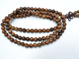 Black Rosewood Beads, 6mm Round Beads, 26 Inch-Wood-BeadDirect