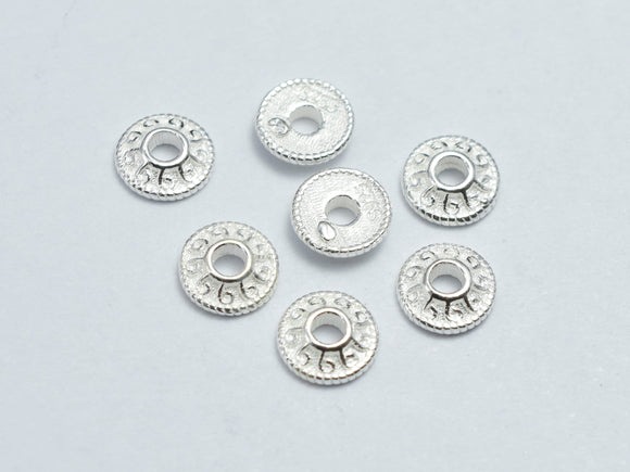 10pcs 925 Sterling Silver Bead Caps, 4.7mm-BeadDirect