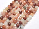 Jade - Multicolor, 8mm Round-Gems: Round & Faceted-BeadDirect