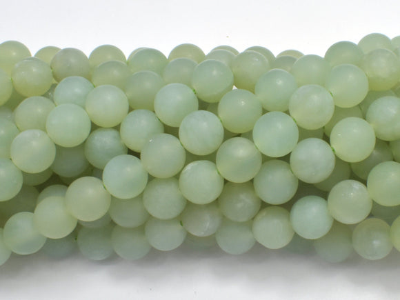 Matte New Jade Beads, 8mm (8.7mm) Round-Gems: Round & Faceted-BeadDirect
