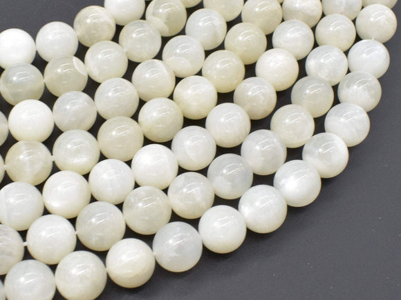 White Moonstone, 10mm Round Beads-Gems: Round & Faceted-BeadDirect