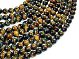 Blue / Yellow Tiger Eye, 6mm (6.5 mm) Round-Gems: Round & Faceted-BeadDirect