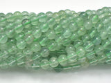 Green Fluorite Beads, 6mm (6.5mm) Round-Gems: Round & Faceted-BeadDirect