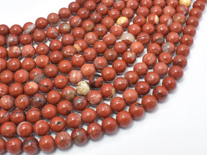 Red Jasper Beads, Round, 6mm-Gems: Round & Faceted-BeadDirect