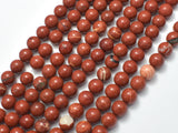 Red Jasper Beads, Round, 8mm-BeadDirect