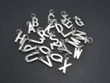 1pcs 925 Sterling Silver Capital Letter Charm, 7x11mm-Metal Findings & Charms-BeadDirect