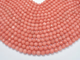 Jade Beads, Salmon Pink, 8mm Faceted Round-Gems: Round & Faceted-BeadDirect