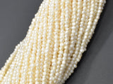 Fresh Water Pearl Beads-White, Approx 1.8-2mm Potato Beads-Pearls & Glass-BeadDirect