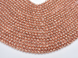 Hematite Beads-Rose Gold, 6mm Faceted Round-Gems: Round & Faceted-BeadDirect