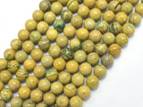 Green Muscovite 8mm Round Beads, 15 Inch-BeadDirect